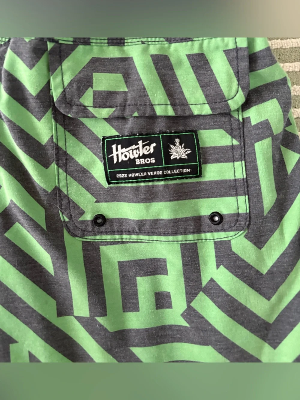 Howler Brothers Limited Edition 2022 Verde Collection Swim Board Shorts Waist 35